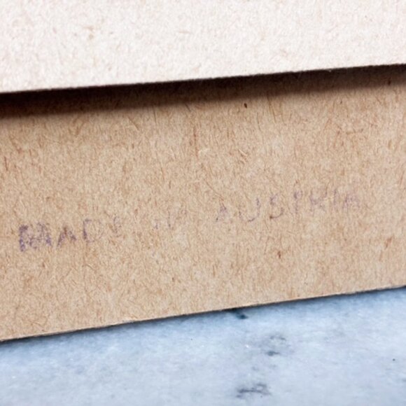 Vintage Box of 12 Christmas Glass Ball Ornaments Austria Rainbow Pink Green Blue - Picture 10 of 10